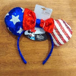 USA Flag Fourth of July Minnie Mouse Disney Ears